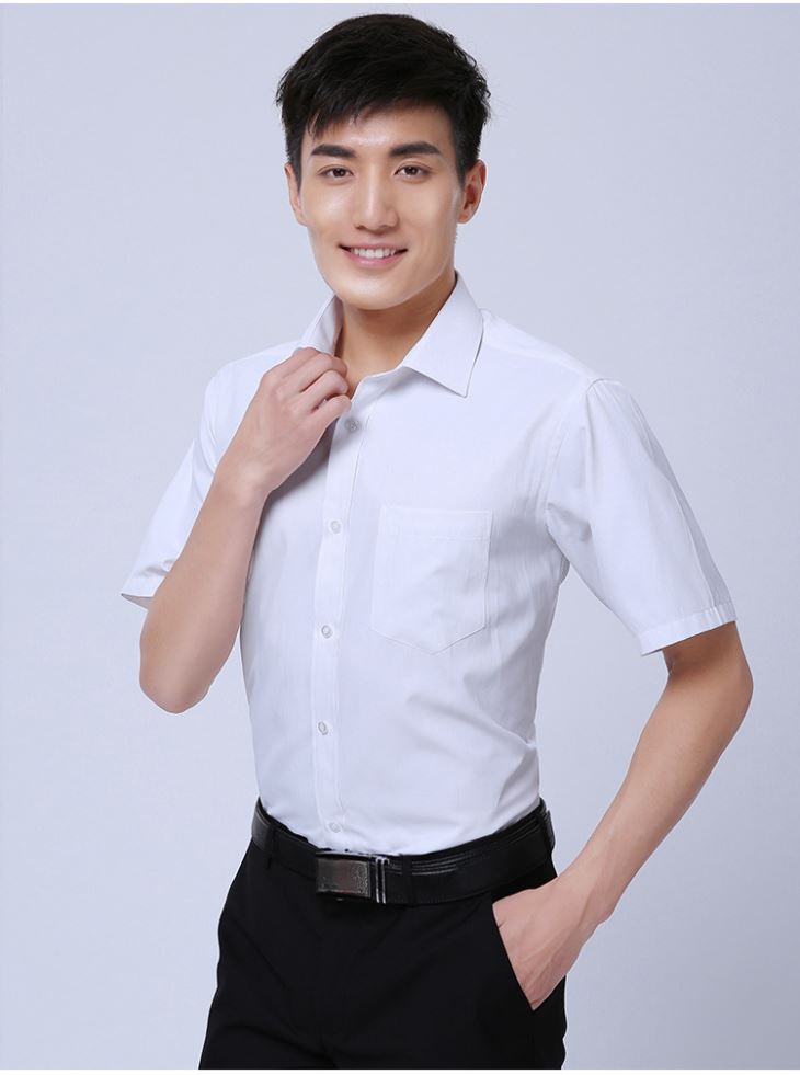 东丽定制男士中袖衬衫 修身职业工作服